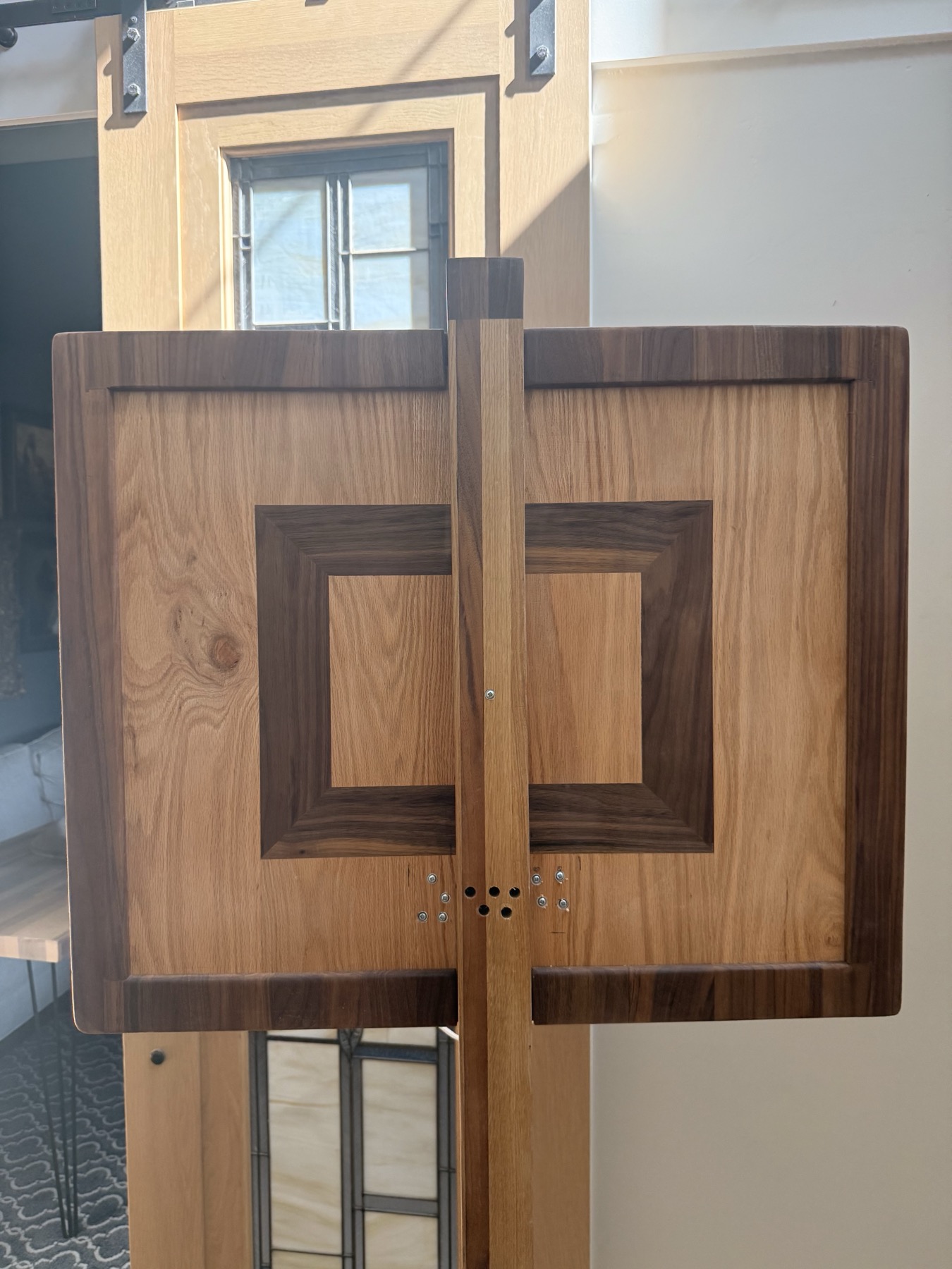 Thin walnut rim custom woodworking piece